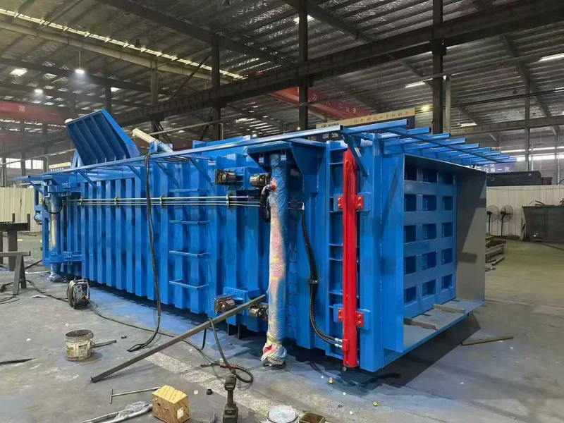Vertical Garbage Compression Station with Auxiliary Container