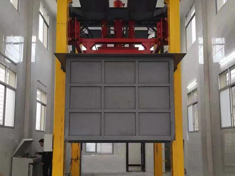 Vertical Garbage Compression Station with Auxiliary Container