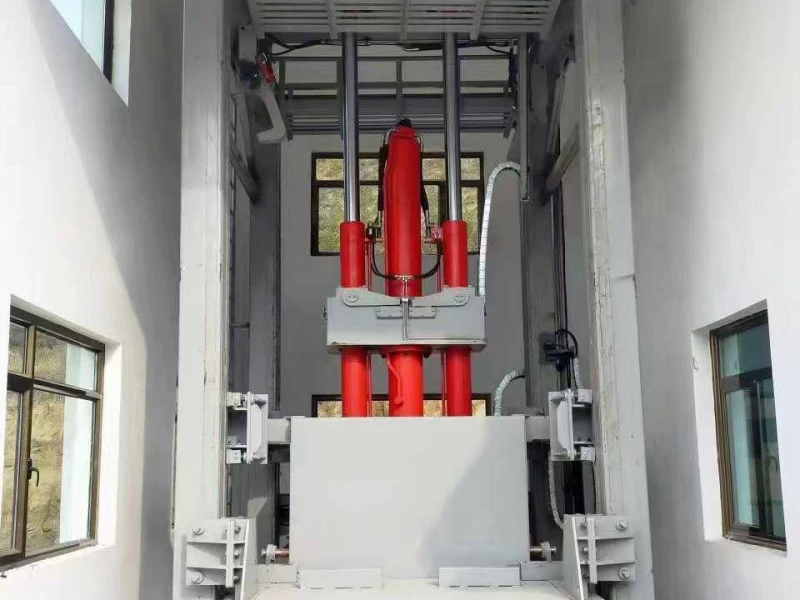 Vertical Garbage Compression Station with Auxiliary Container