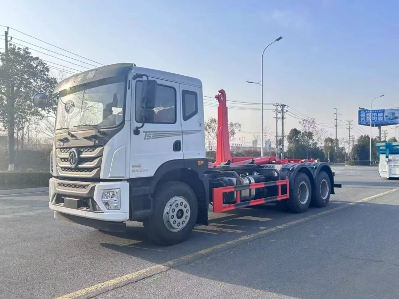 Dongfeng Huashen 6×4 Hook Arm Garbage Truck with 18 m³ Container