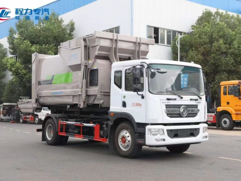 Dongfeng 4×2 Hook Arm Truck with 12 m³ Mobile Compression Container