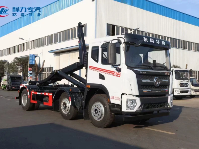 Dongfeng 6×2 Hook Arm Garbage Truck with 20 m³ Compressed Container