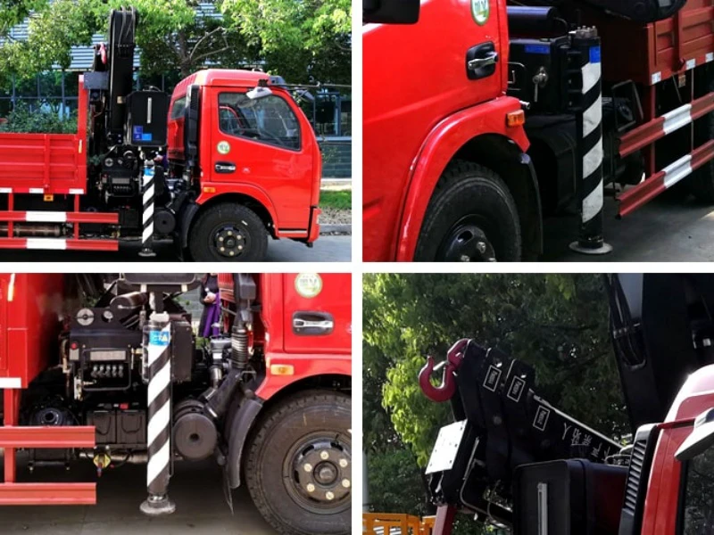 DFAC 5-Ton Knuckle Boom Truck Crane with XCMG Articulating Crane