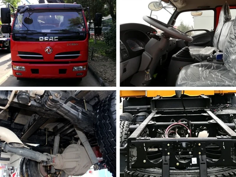 DFAC 5-Ton Knuckle Boom Truck Crane with XCMG Articulating Crane