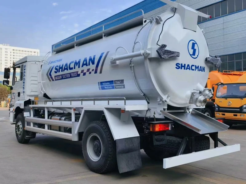 Shacman 4×2 Vacuum Sewage Suction Truck with 15 Cubic Meters Capacity