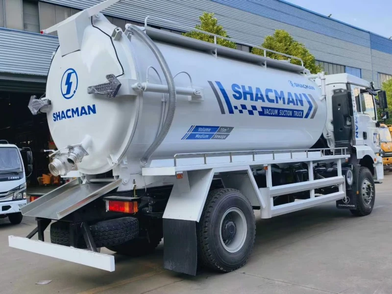 Shacman 4×2 Vacuum Sewage Suction Truck with 15 Cubic Meters Capacity