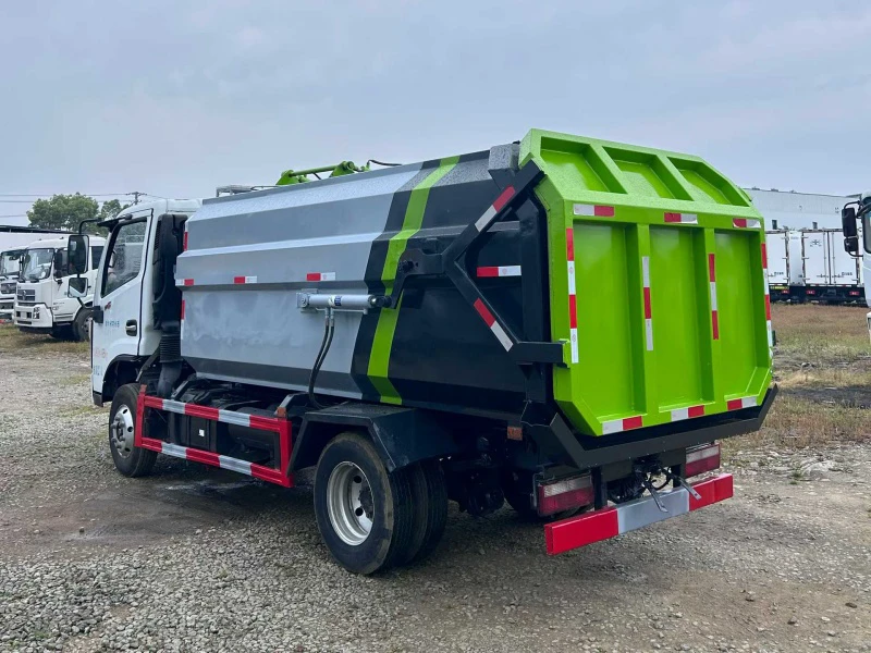 Used Dongfeng 4×2 Side-Loading Compactor Garbage Truck 06 Used Dongfeng 4×2 Side-Loading Compactor Garbage Truck 06